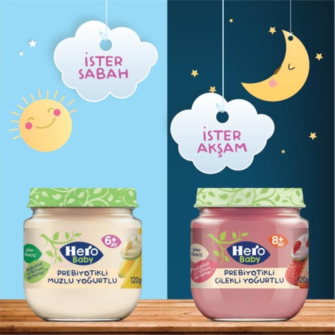 Hero Baby Prebiyotikli Muzlu Yoğurtlu Kavanoz Mama 120g