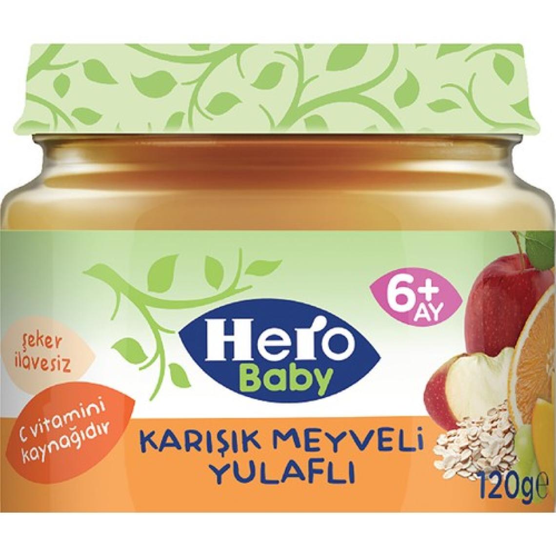 Hero Baby Karışık Meyveli Yulaflı Kavanoz Mama 120 gr
