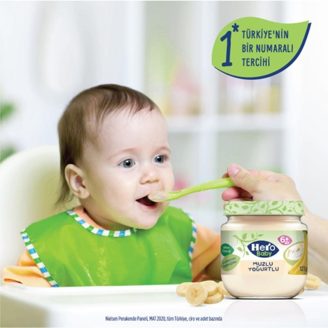 Hero Baby Muzlu Yoğurtlu Kavanoz Maması 120 gr
