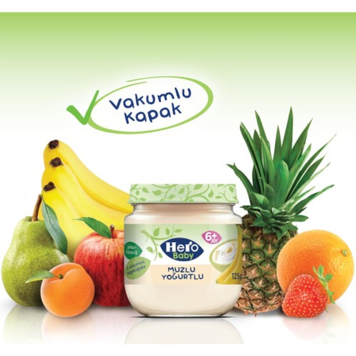 Hero Baby Muzlu Yoğurtlu Kavanoz Maması 120 gr