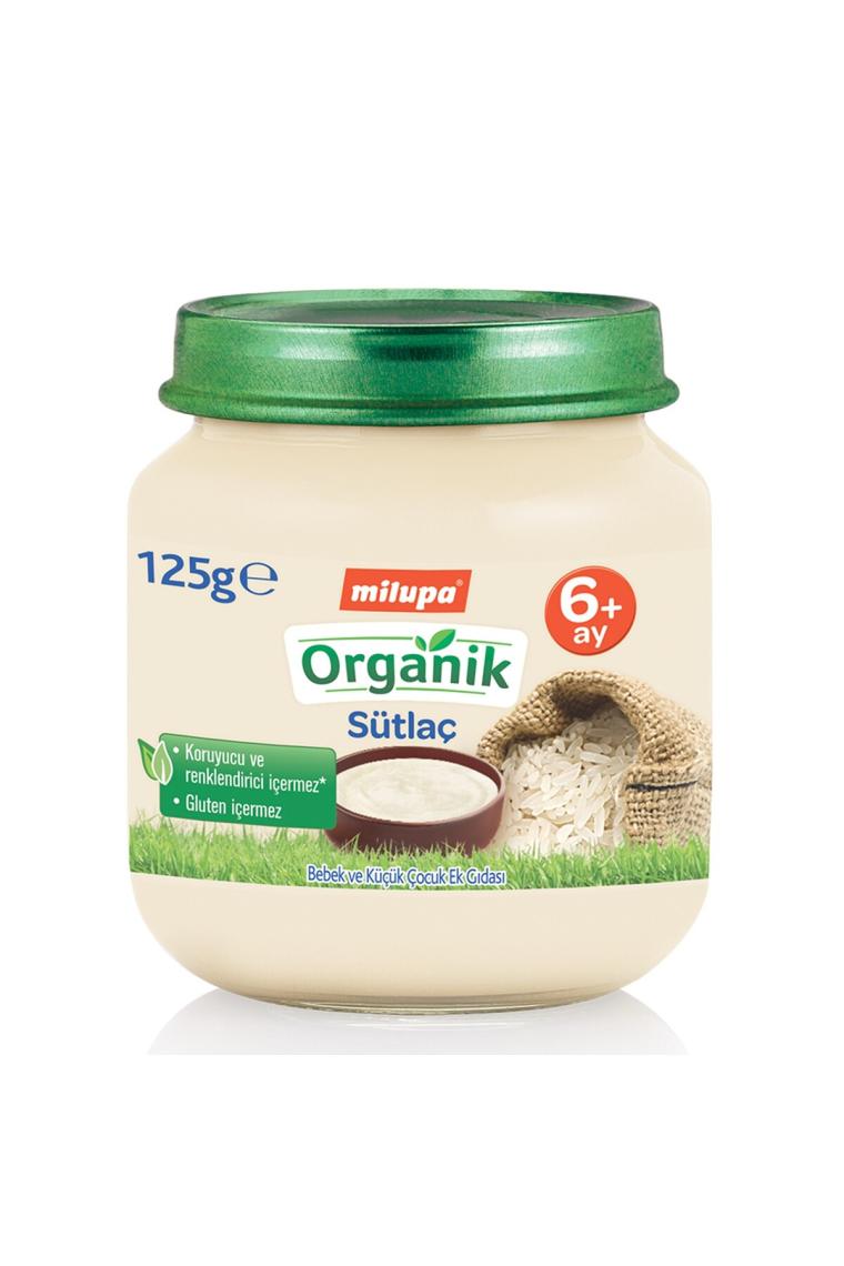 Organik Kavanoz Maması Sütlaç 125 gr
