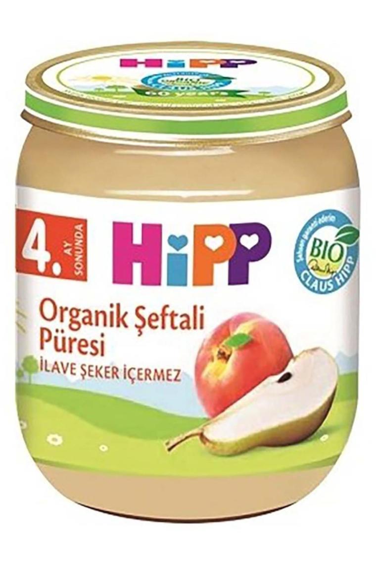 Organik Şeftali Püresi Kavanoz Mama 125 Gr