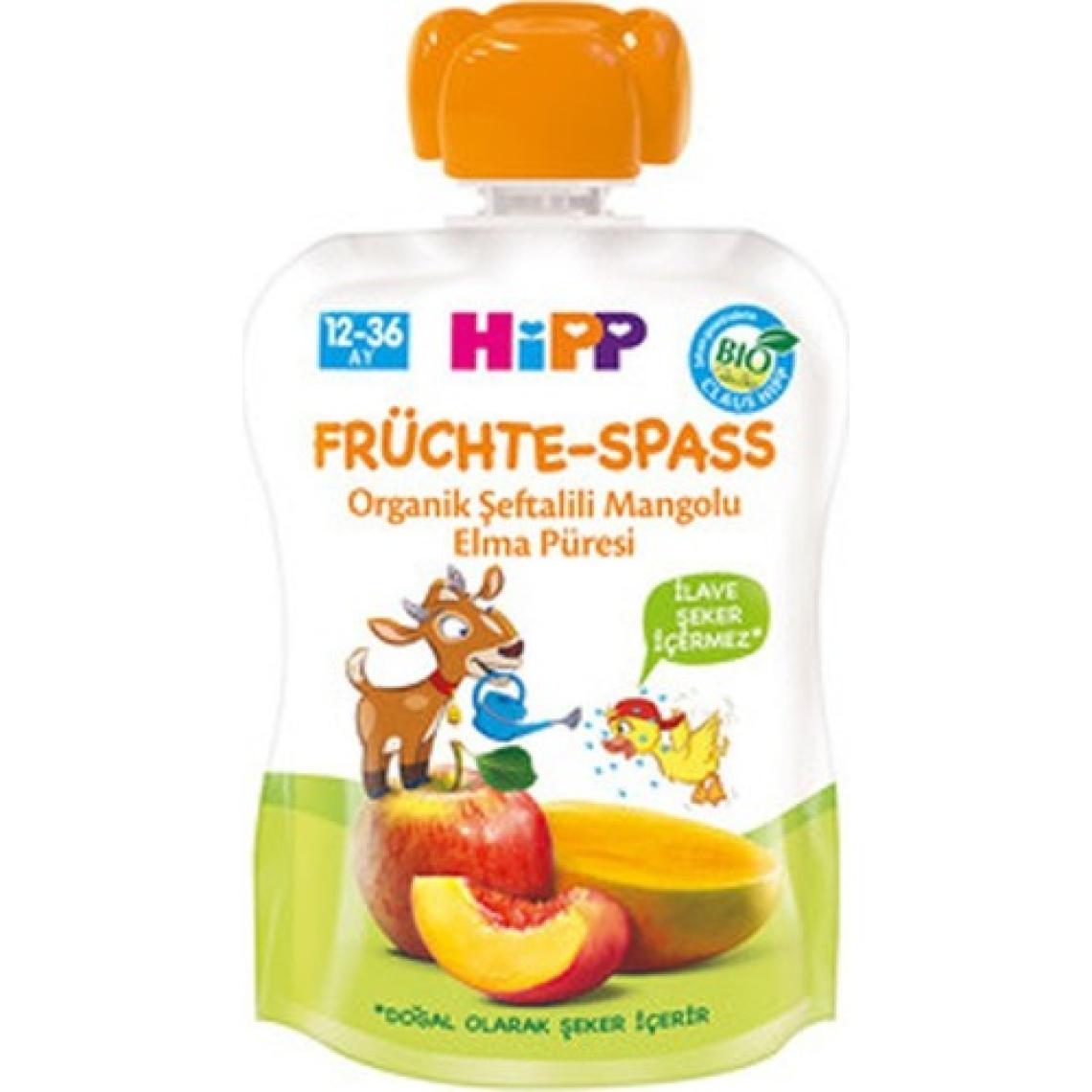 Hipp Organik Şeftalili Mangolu Elma Püresi 90 gr