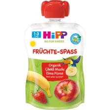 Hipp Organik Çilekli Muzlu Elmalı 90 gr Meyve Püresi