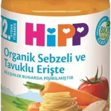 HiPP Organik Sebzeli Ve Tavuklu Erişte 220 gr.