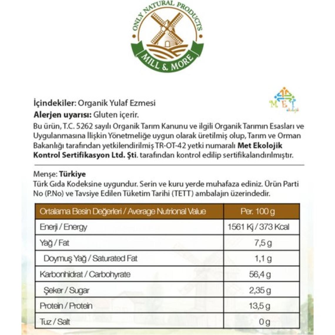 Mill & More Yulaf Ezmesi 500 G