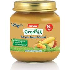 Milupa Organik Kayısı Muz Püresi Kavanoz 125 g 6+ Ay