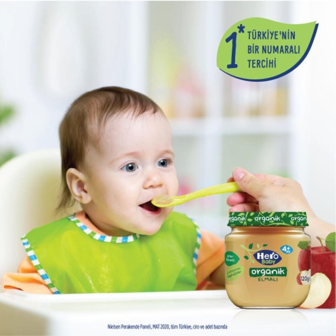 Hero Baby Organik Elma Püresi Kavanoz Mama 120g