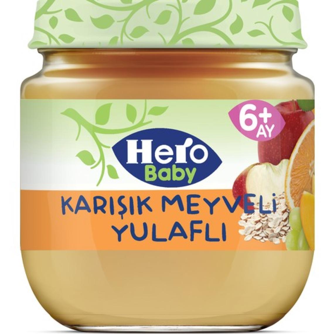 Hero Baby Karışık Meyveli Yulaflı Kavanoz Mama 125g