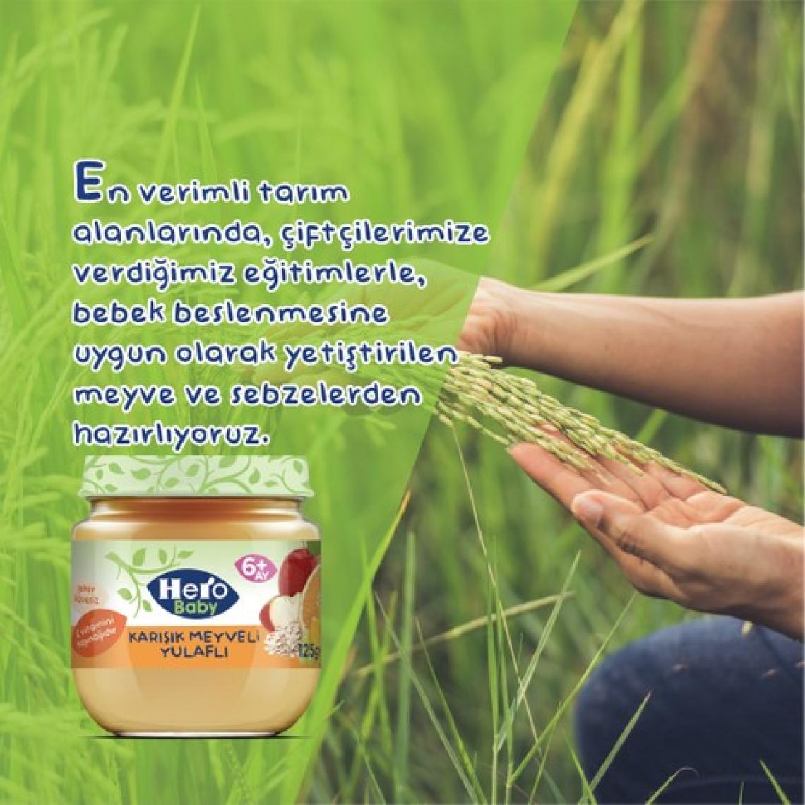 Hero Baby Karışık Meyveli Yulaflı Kavanoz Mama 125g