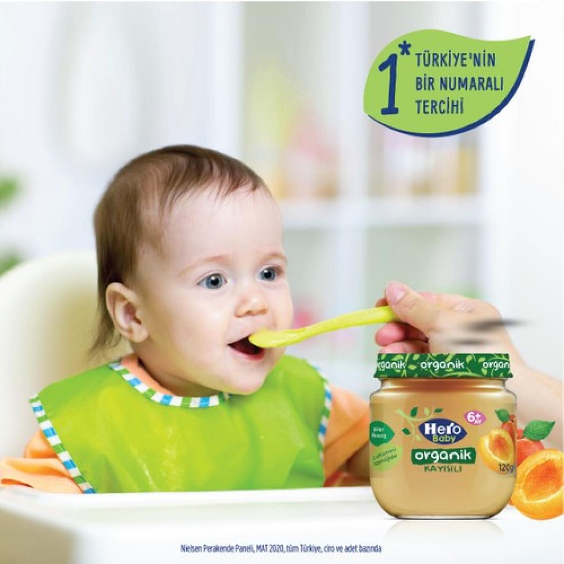 Hero Baby Organik Kayısı Püresi Kavanoz Mama 120g