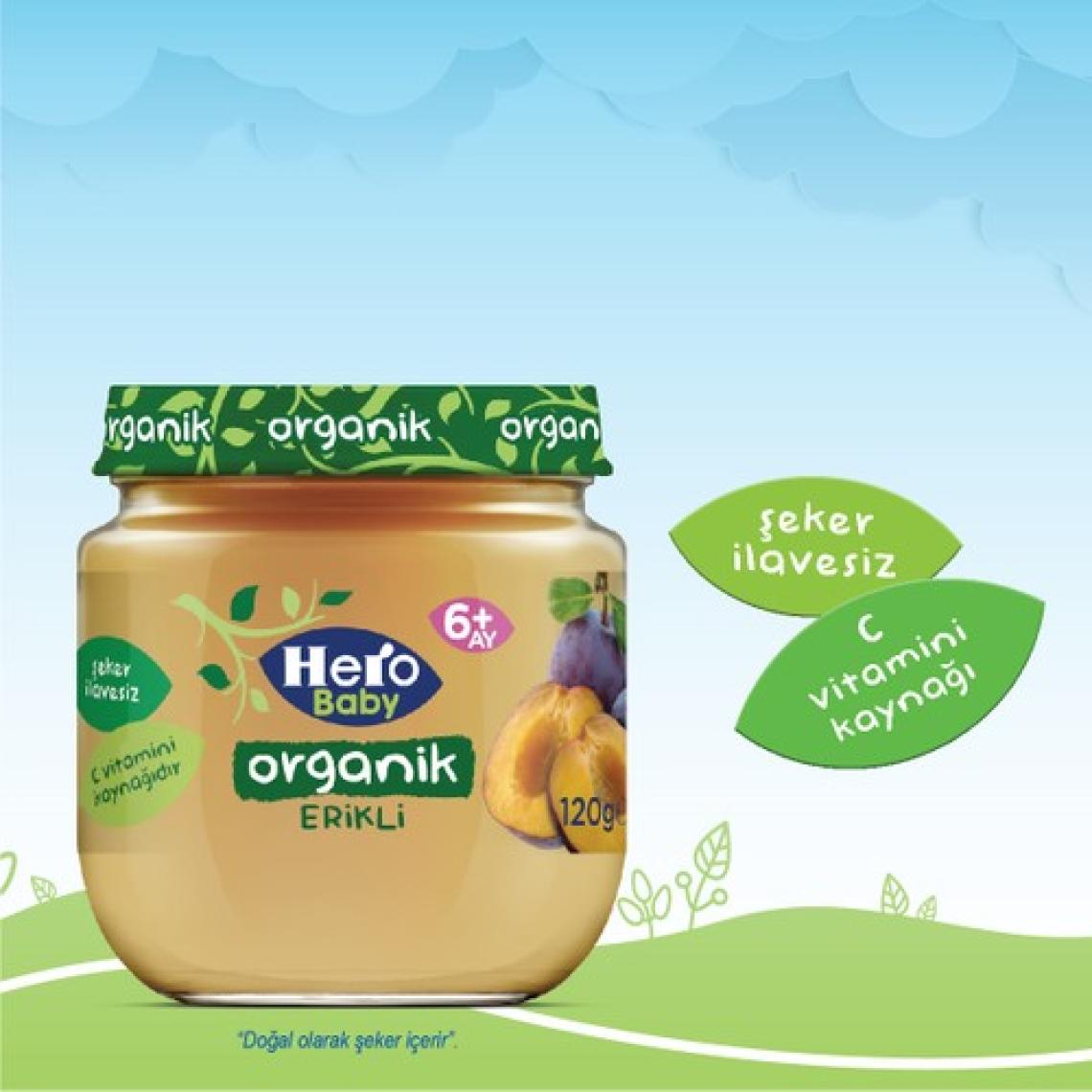 Hero Baby Organik Erik Püresi Kavanoz Mama 120g