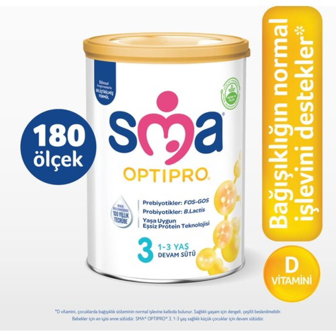 SMA Optipro Probiyotikli 3 800 gr 1-3 Yaş Devam Sütü