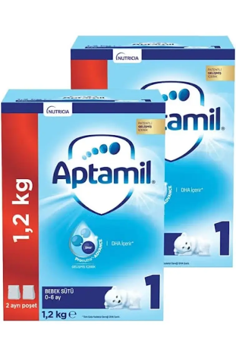 Aptamil 1 1200 Gr Mega Size İkili Paket Bebek Sütü 0-6 Ay