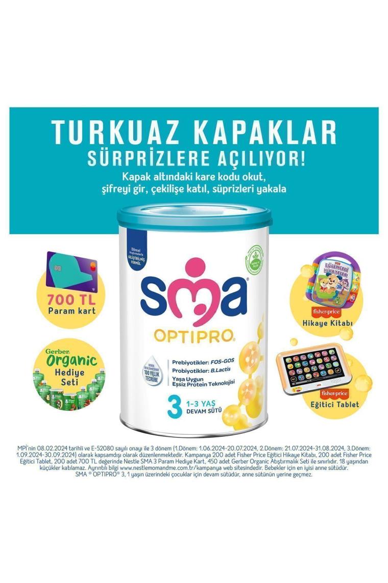 3 Optipro Probiyotik Devam Sütü 800 gr X 3 Adet