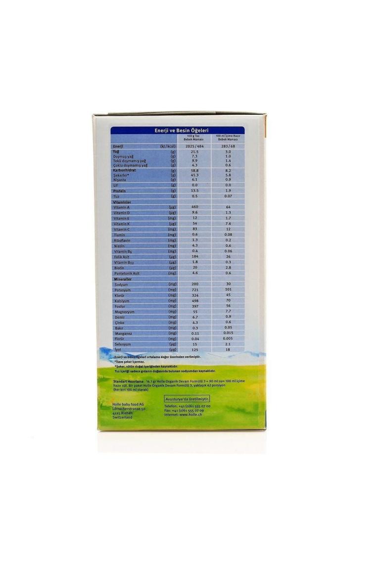Organik Devam Sütü 3 600 gr