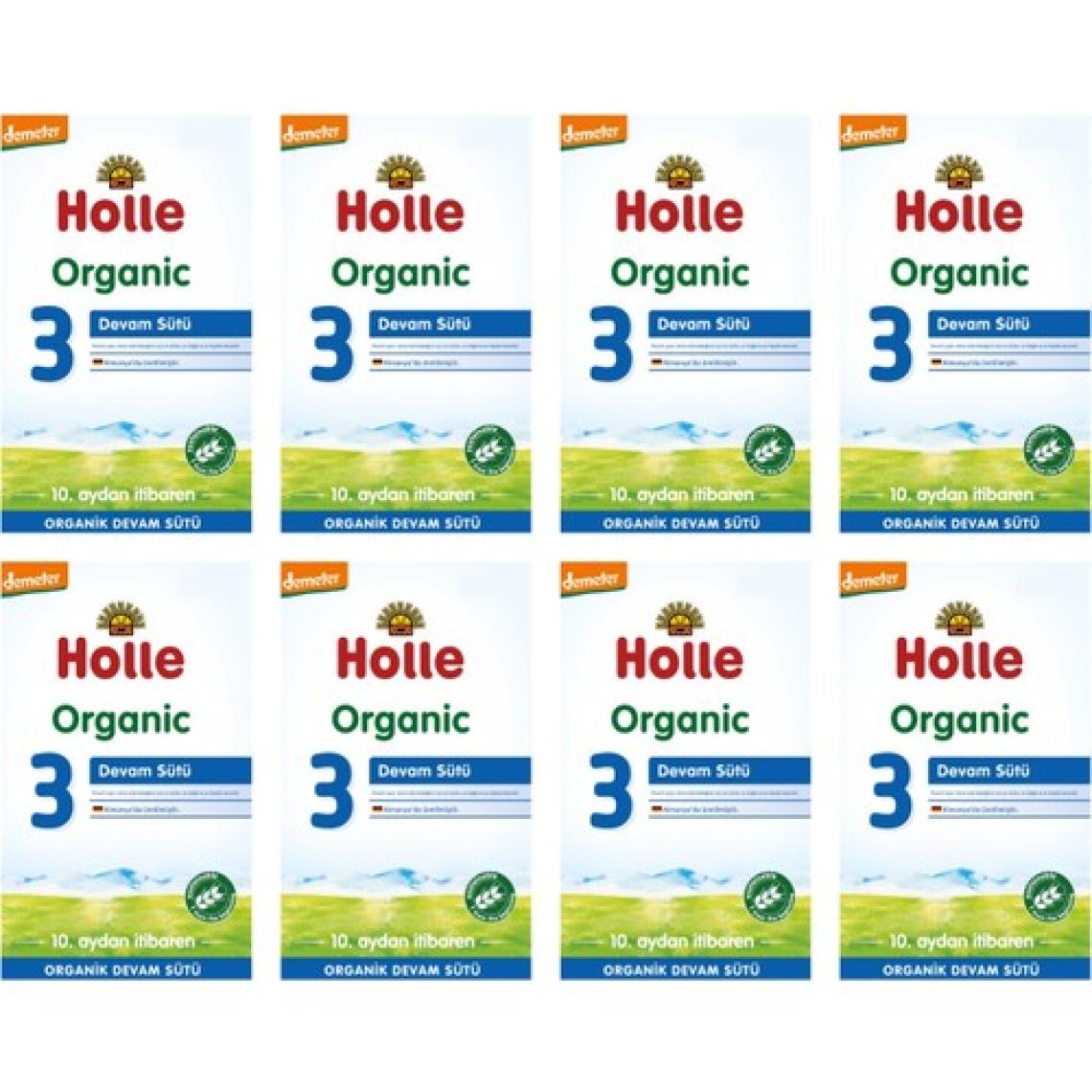 Holle Organik 3 Devam Sütü 600 gr 8 Adet