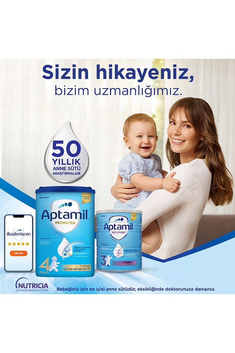 Aptamil 4 Pronutra Devam Sütü 1200 G x 3 Adet