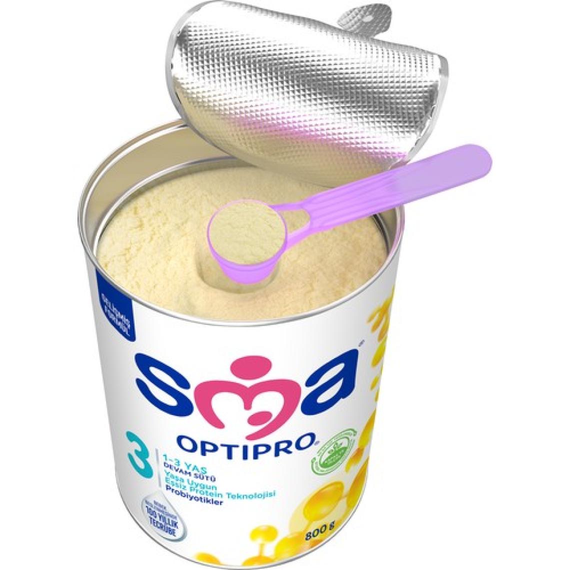 SMA Optipro Probiyotikli 3 1-3 Yaş Bebek Sütü 800 gr x 3 Adet