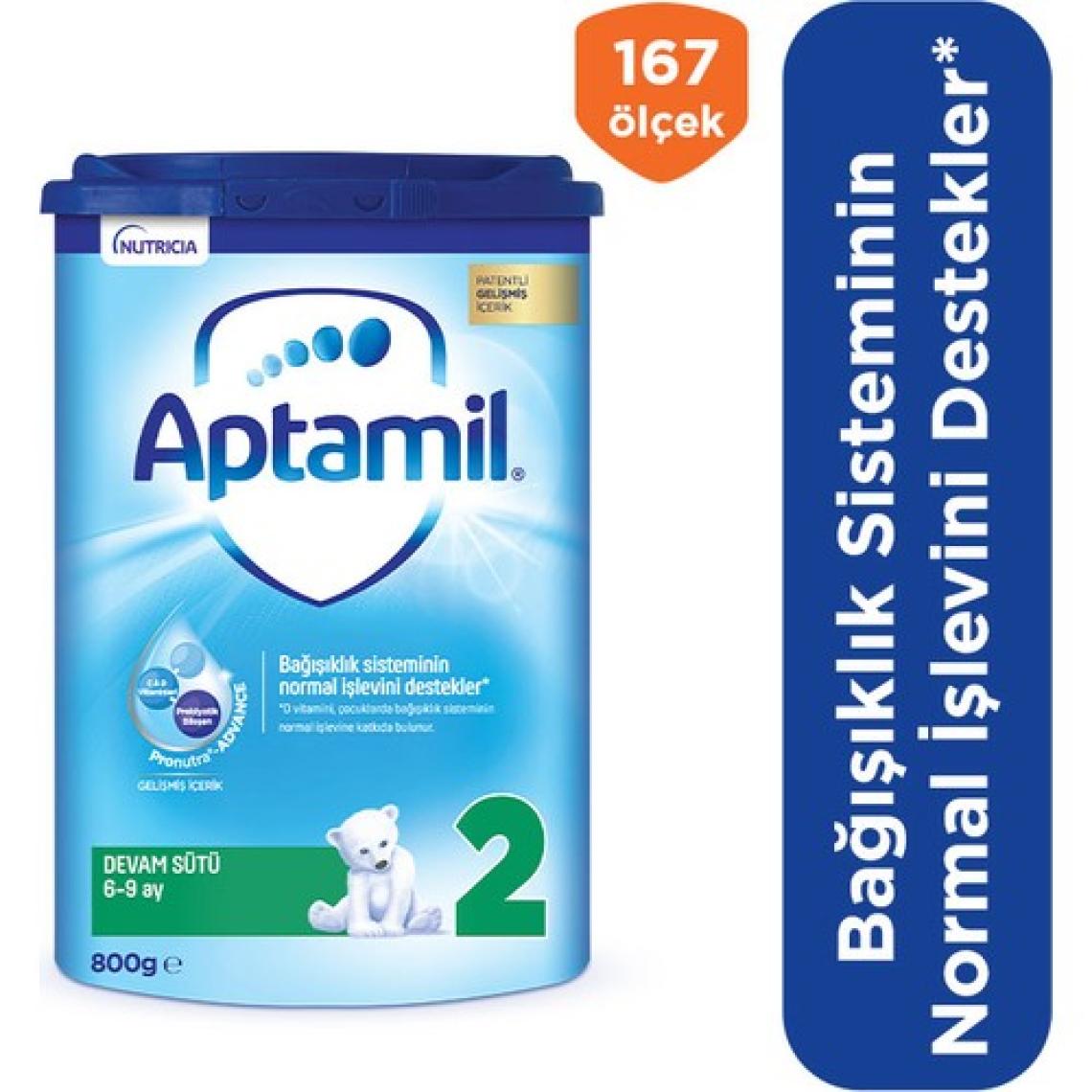 Aptamil Toz Devam Sütü 800 gr 6-9 Ay Sütlü Formül Kalsiyum ve Vitamin D Desteği ile TR Menşeli