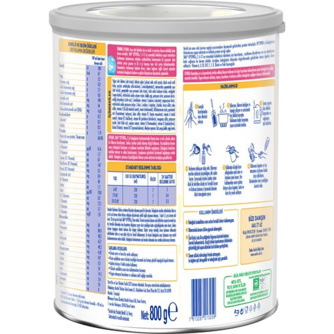 SMA Optipro Probiyotikli 2 800 gr 6-12 Ay Devam Sütü