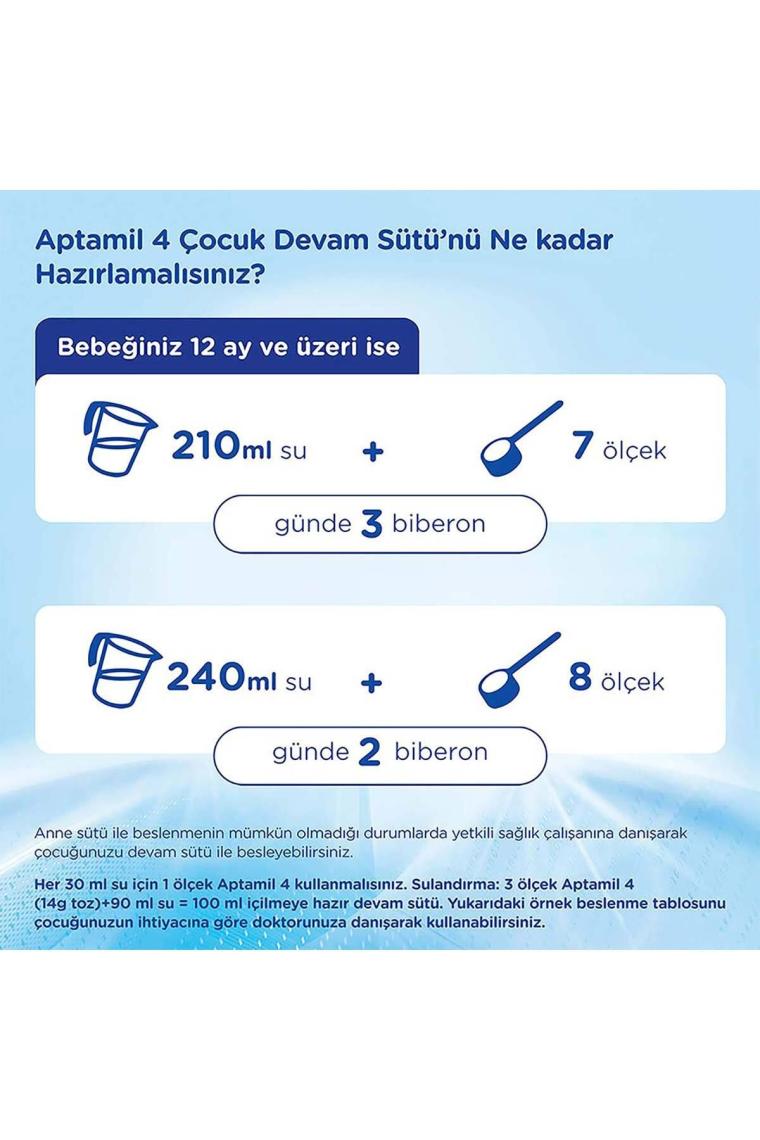 4 Çocuk Devam Sütü 1 Yaş Akıllı Kutu 800 G X 2 Adet