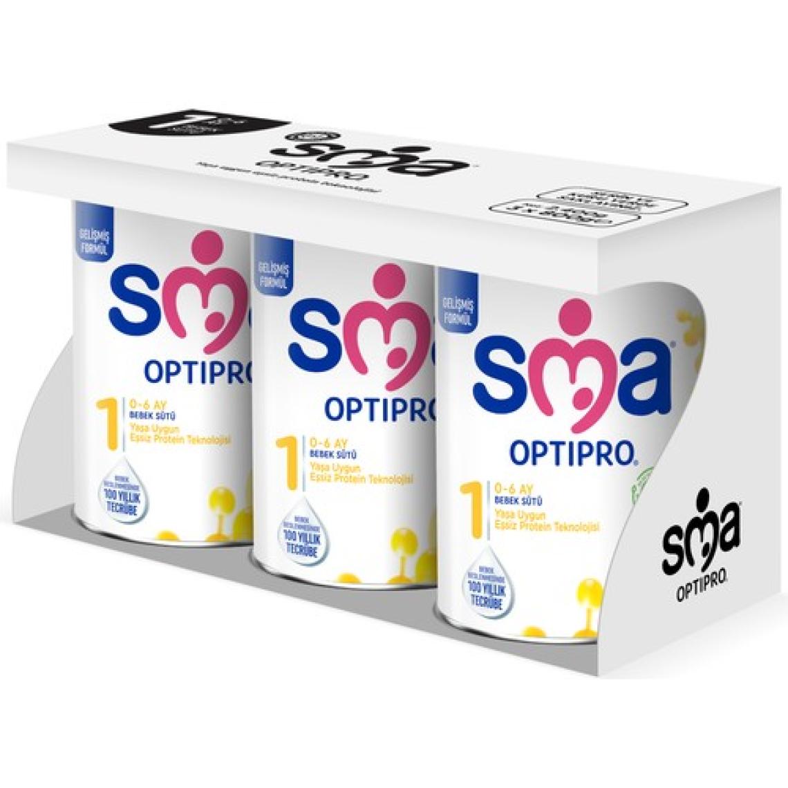 SMA Optipro Probiyotikli 1 0-6 Ay Bebek Sütü 800 gr x 3 Adet
