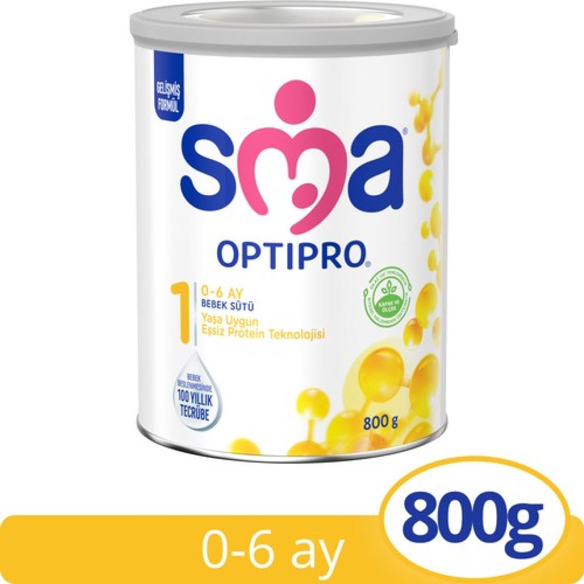 SMA Optipro Probiyotikli 1 0-6 Ay Bebek Sütü 800 gr x 3 Adet