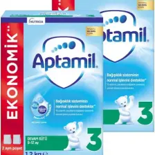 Aptamil 3 1200 Gr Mega Size İkili Paket Devam Sütü 9-12 Ay