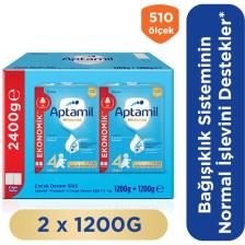 Aptamil 4 Prebiyotikli Çocuk Devam Sütü 1200 Gr x 2 Adet 2400 Gr