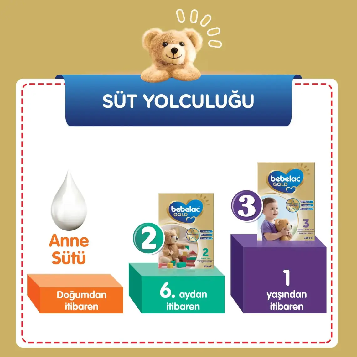 Bebelac Gold 3 Çocuk Devam Sütü 1 Yaş+ 350 Gr