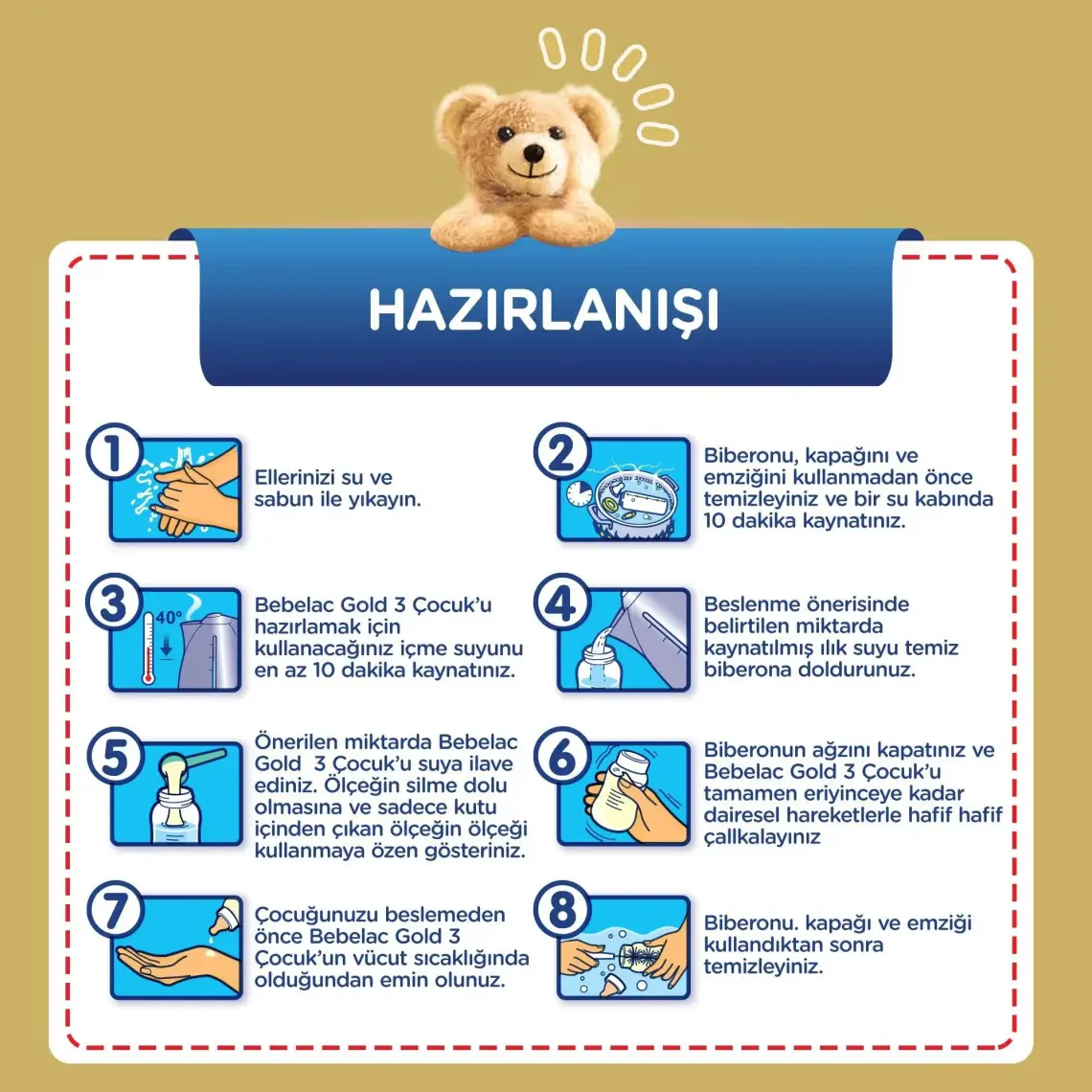 Bebelac Gold 3 Çocuk Devam Sütü 1 Yaş+ 350 Gr