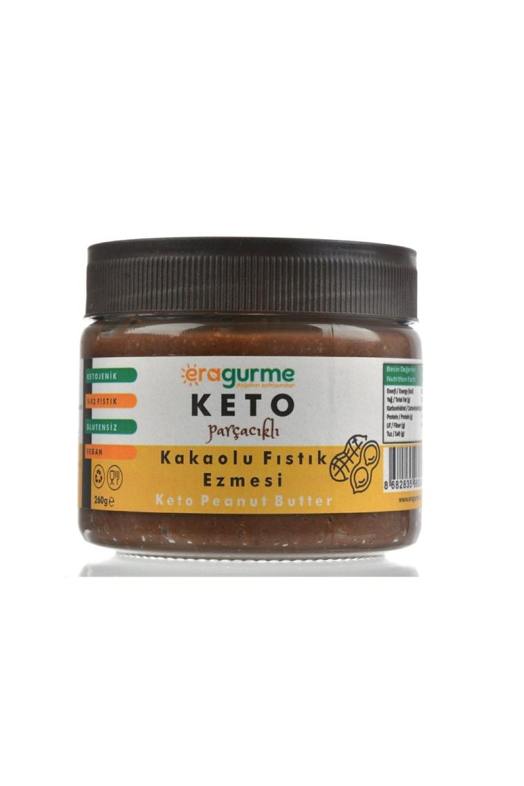 Ketojenik Kakaolu Fıstık Ezmesi (YER FISTIĞI, ERİTRİTOL, KAKAO)