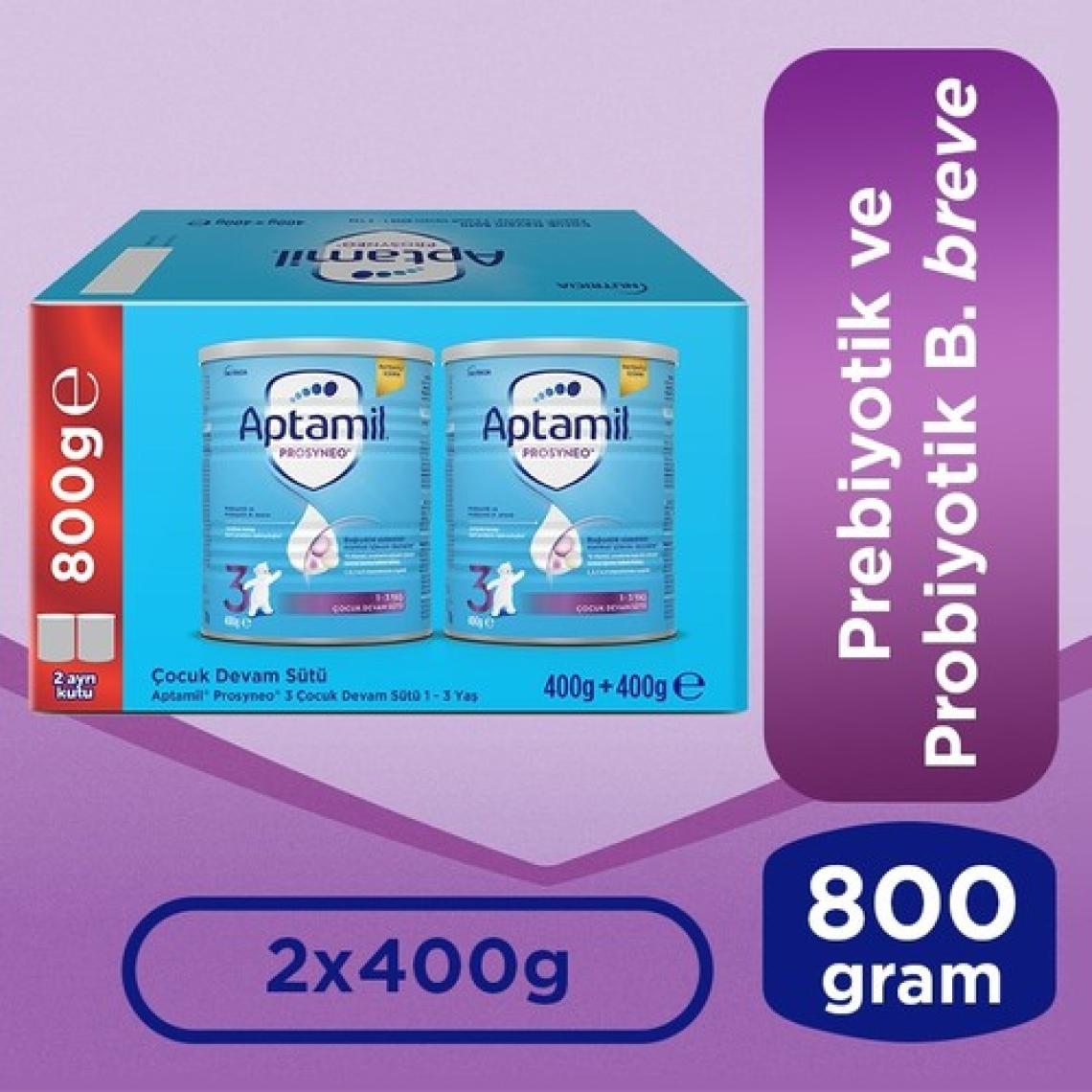 Aptamil Prosyneo 3 Prebiyotikli Probiyotikli Devam Sütü 400 Gr x2 Adet 800 Gr