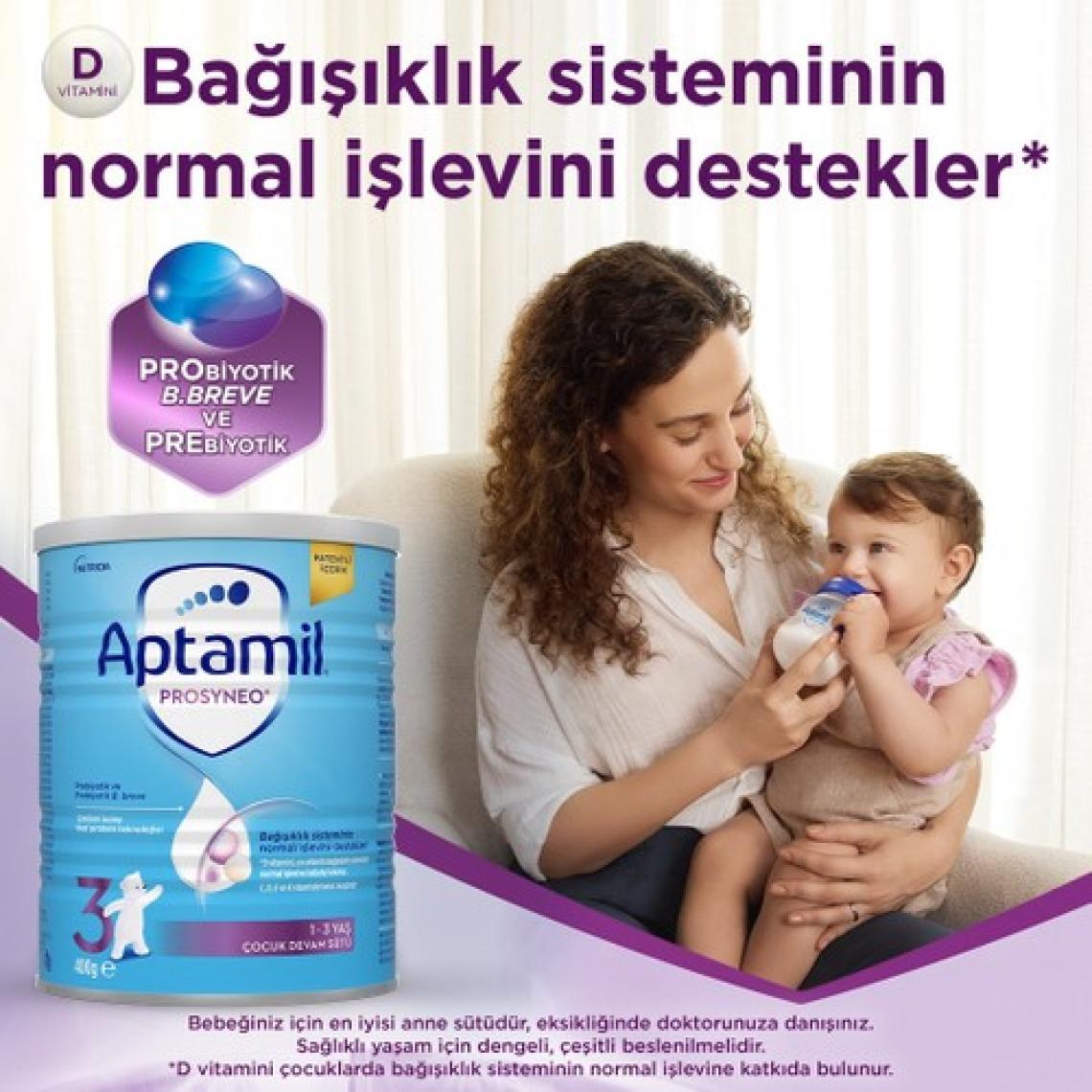 Aptamil Prosyneo 3 Prebiyotikli Probiyotikli Devam Sütü 400 Gr x2 Adet 800 Gr