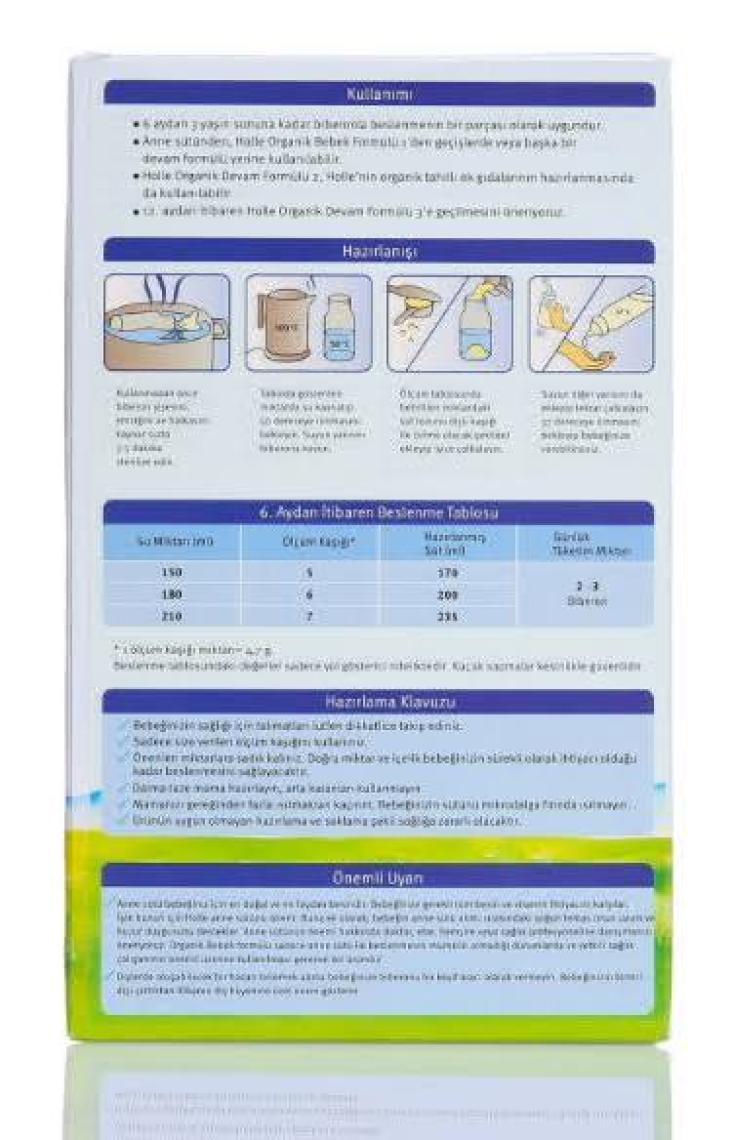 Holle 2 Organik Devam Sütü 600 gr