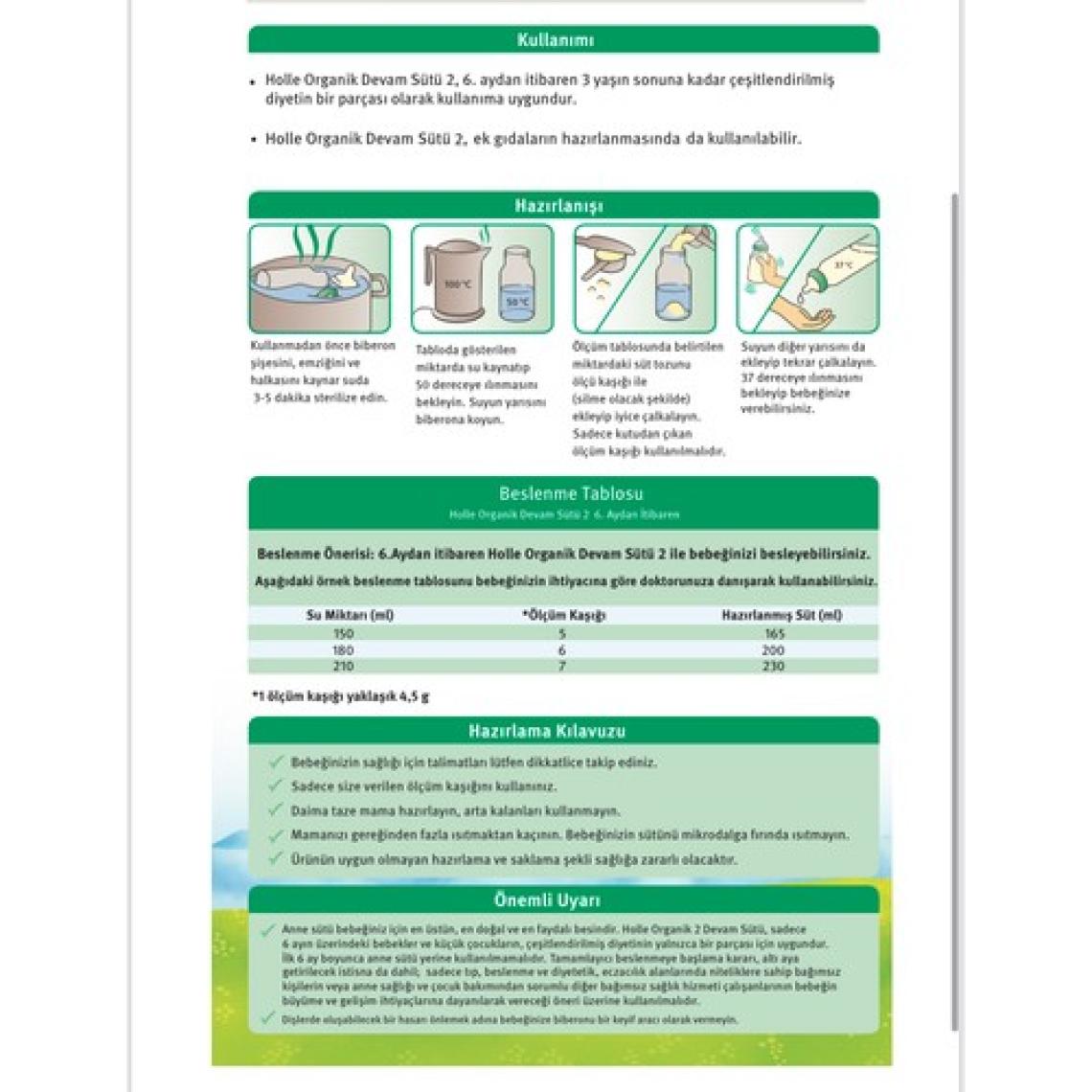 Holle Organik 2 Keçi Sütü 400 gr 6+ Ay