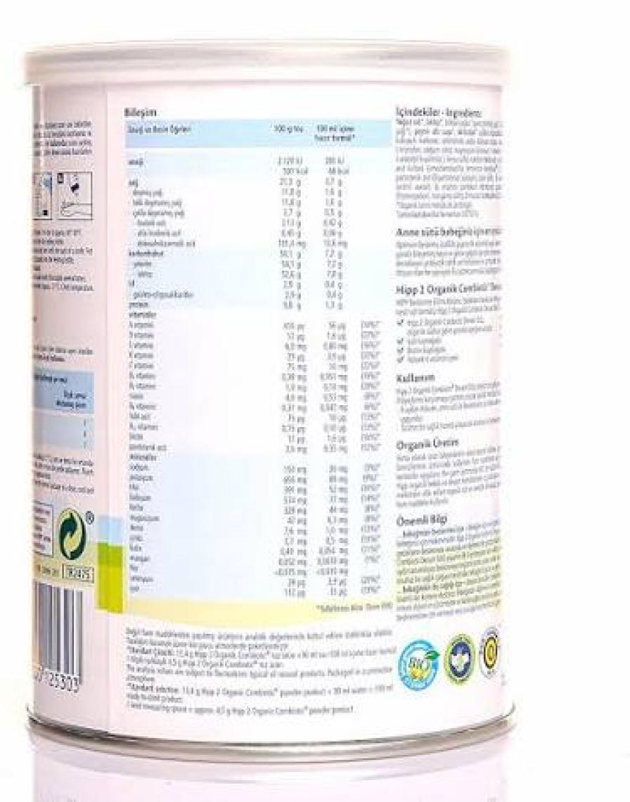 Hipp 2 Organik Combiotic Bebek Maması 350 gr – 6-12 Ay için Sütlü, Omega-3 ve Omega-6 ile Prebiyotik Probiyotik Destekli