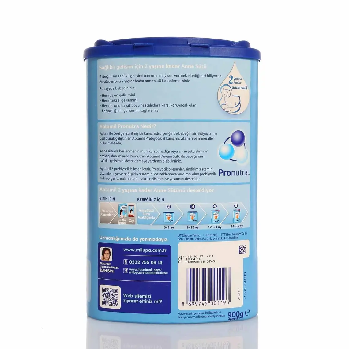 Aptamil 3 Devam Sütü 900 gr