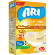 Arı Mama 12 Vitaminli 6 Mineralli Sütlü Ballı İrmikli Kahvaltı Pirinç Unu 250 gr