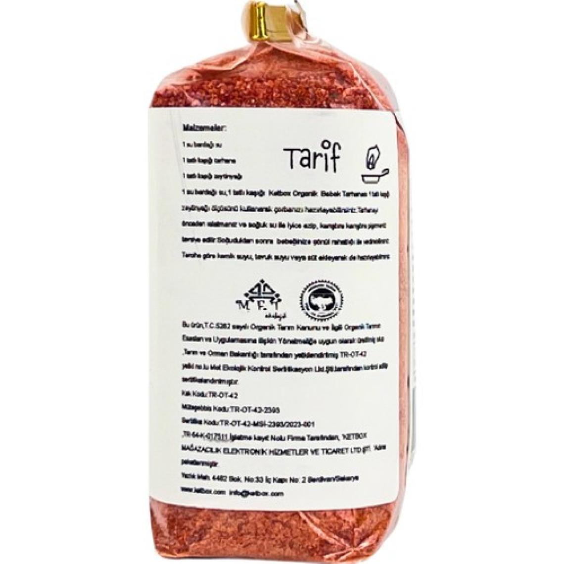 Ketbox Organik Bebek Tarhanası 300 gr – +6 Ay, Tahıllı, Yüksek Protein ve B Vitamini Kaynağı, Yerli Üretim