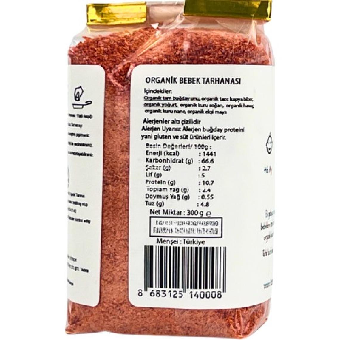 Ketbox Organik Bebek Tarhanası 300 gr – +6 Ay, Tahıllı, Yüksek Protein ve B Vitamini Kaynağı, Yerli Üretim