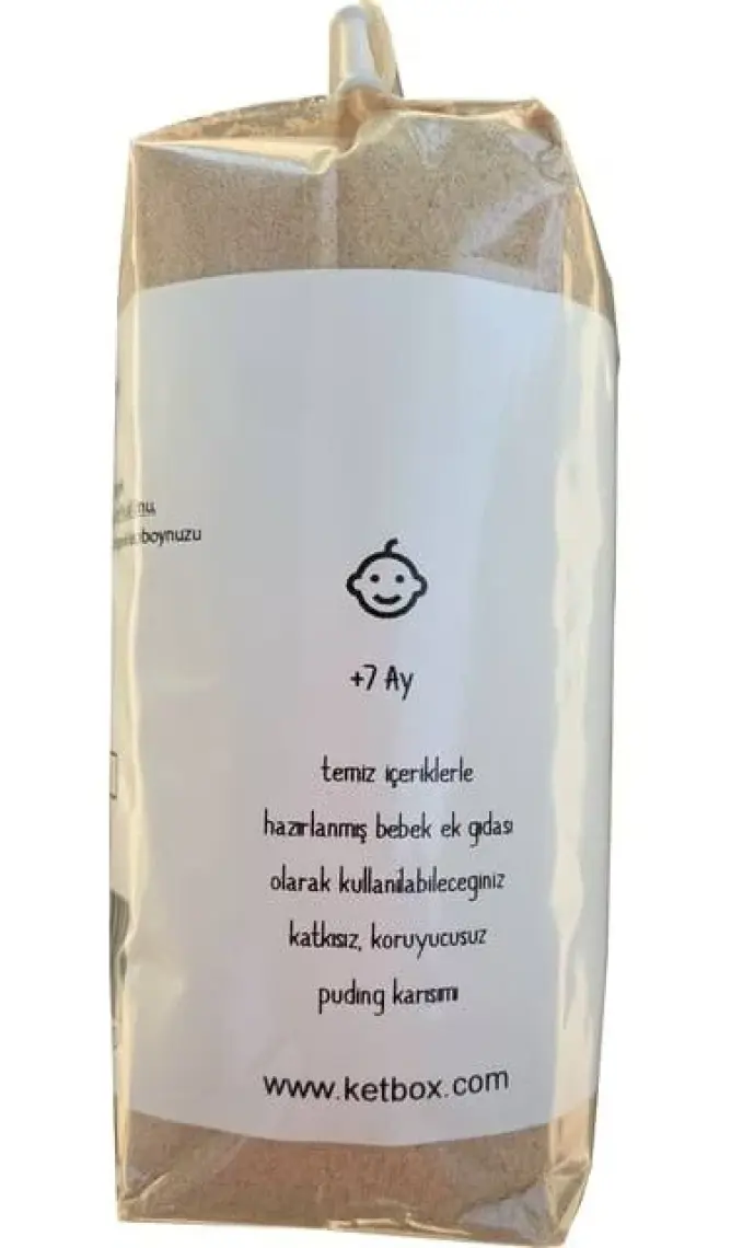 Ketbox Katkısız Doğal Hurmalı Bebek Pudingi, Muhallebi Karışımı 300 gr +7 Ay