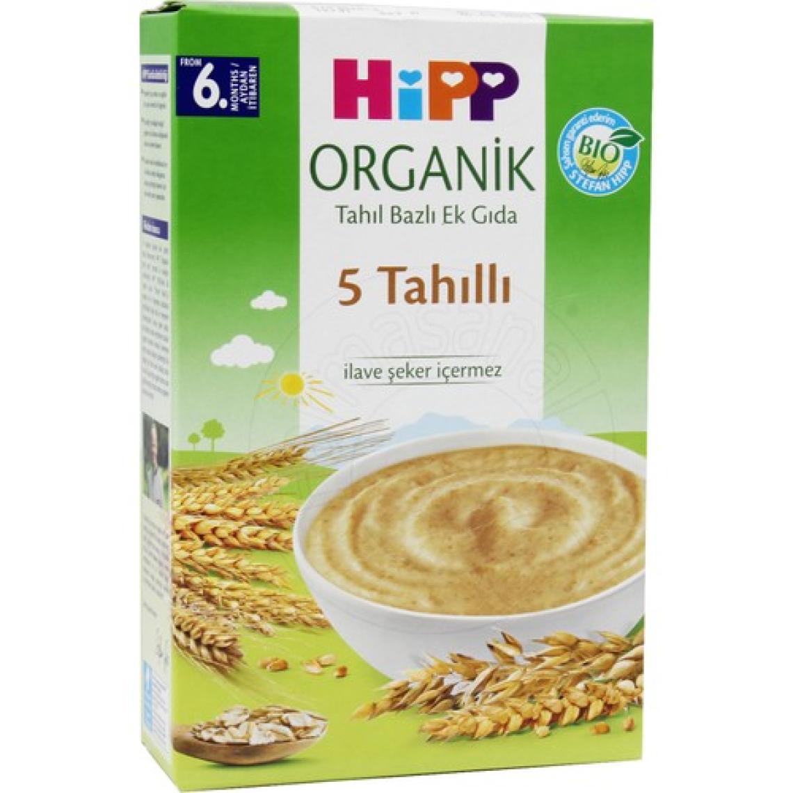 Hipp Kaşık Mamaları Organik Tahıl Bazlı Ek Gıda 5 Tahıllı 200 gr