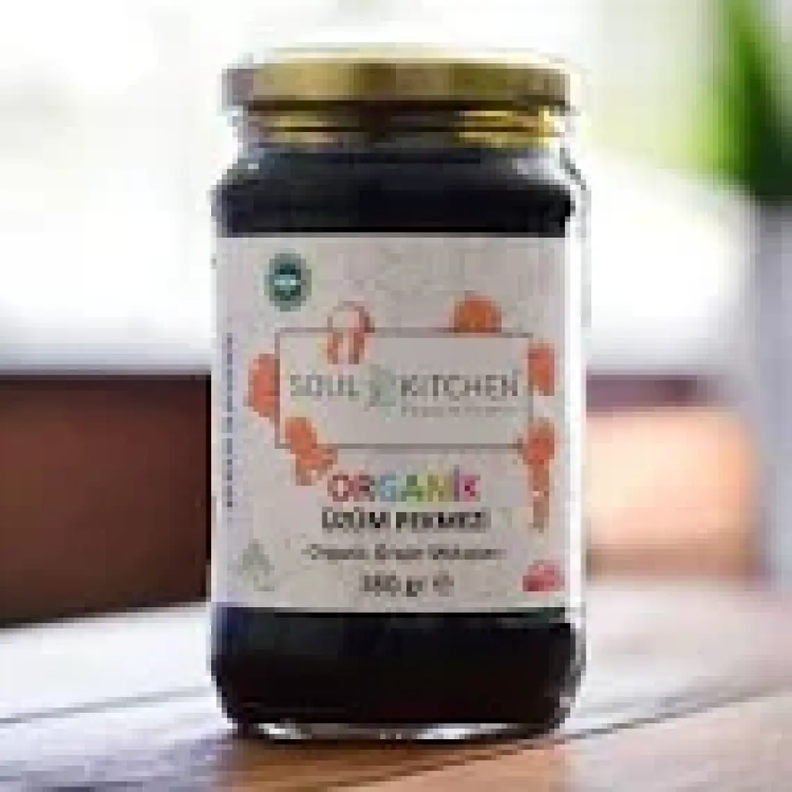 Soul Kitchen Organik Üzüm Pekmezi 380 gr (Soğuk Sıkım) (Şeker İlavesiz)