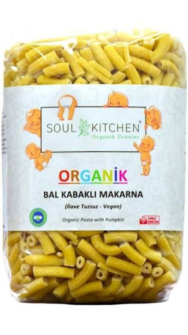 Soul Kitchen Organik Bal Kabaklı Makarna 330 gr (Vegan) (İlave Tuzsuz)