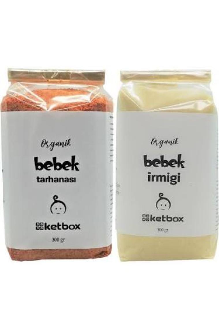 Ketbox Organik Sertifikalı Bebek Tarhanası ve Bebek Irmiği Ek Gıda Seti + 6 Ay