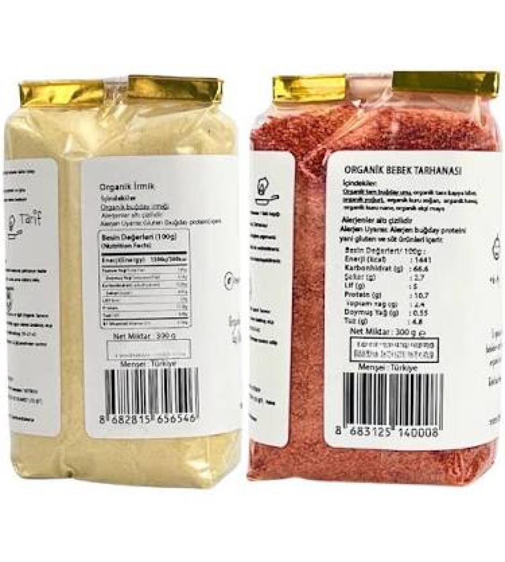 Ketbox Organik Sertifikalı Bebek Tarhanası ve Bebek Irmiği Ek Gıda Seti + 6 Ay