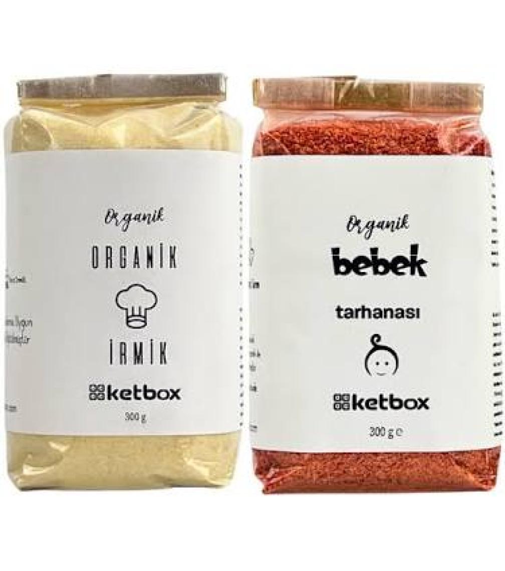 Ketbox Organik Sertifikalı Bebek Tarhanası ve Bebek Irmiği Ek Gıda Seti + 6 Ay