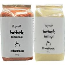 Ketbox Organik Sertifikalı Bebek Tarhanası ve Bebek Irmiği Ek Gıda Seti + 6 Ay